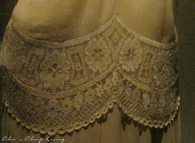 Valentino Jackie O crepe tunic detail worn for wedding at Valentino Retrospective - by Chic n Cheap Living