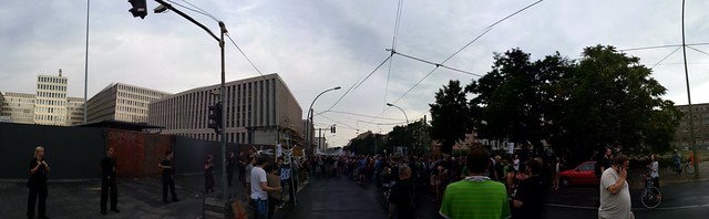 Demo in front of BND Headquarters