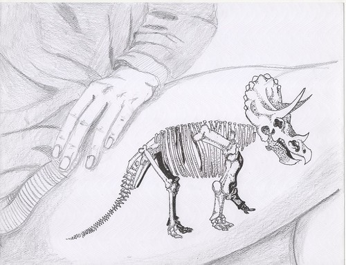 Dinosaur tattoo by AnnieTangerine