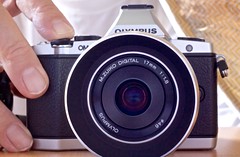 OM-D with 17mm Lens and Metal Hood