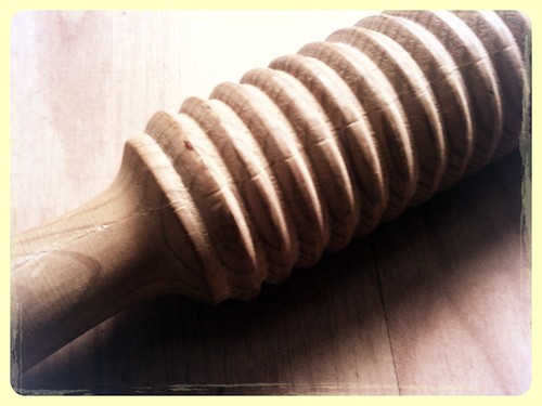 Ridged rolling pin "for oats", perfect for felting!