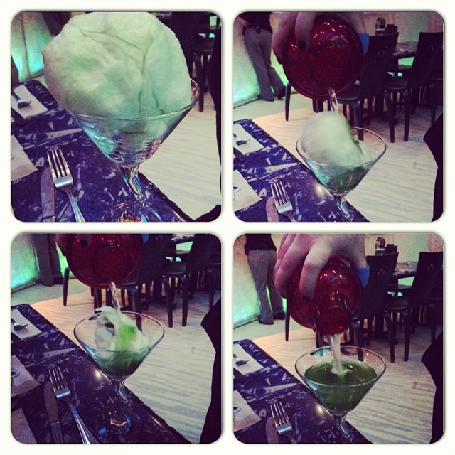 Cotton candy martini at T-Rex Restaurant, L.O.V.E. this!!!! #likemagic