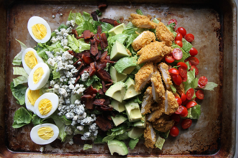 Oven Fried Chicken Cobb Salad