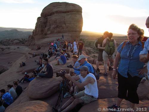I guess a lot of people like to see Delicate Arch at sunset, too! Arches National Park, Utah