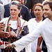 Congress workers greet Sonia Gandhi, Rahul Gandhi 03