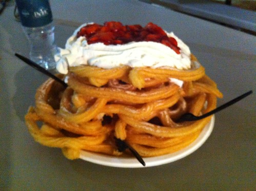Mexican funnel cake (made of churros)