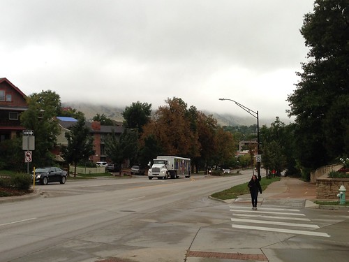The hill up to CU (University of Colorado-Boulder)