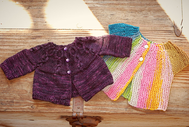 knits for baby girl - korrigan and retro baby smock
