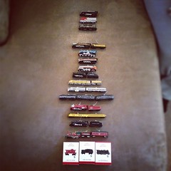 #hallmark #christmas #trains I have one for every year from 1996 to 2013. Missing 1999 and 2000 though.