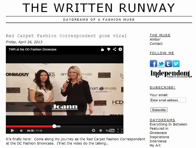 the written runway oc fashion showcase fashion blogger style love fashion live life joann doan red carpet interview