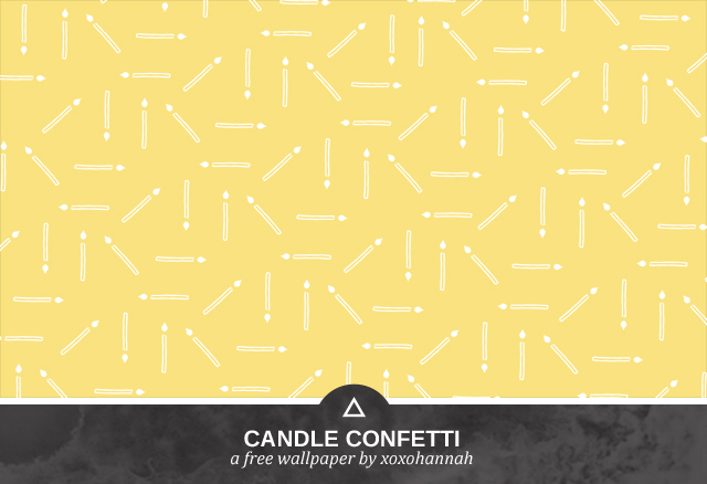 Candle Confetti Desktop Background Preview in Yellow