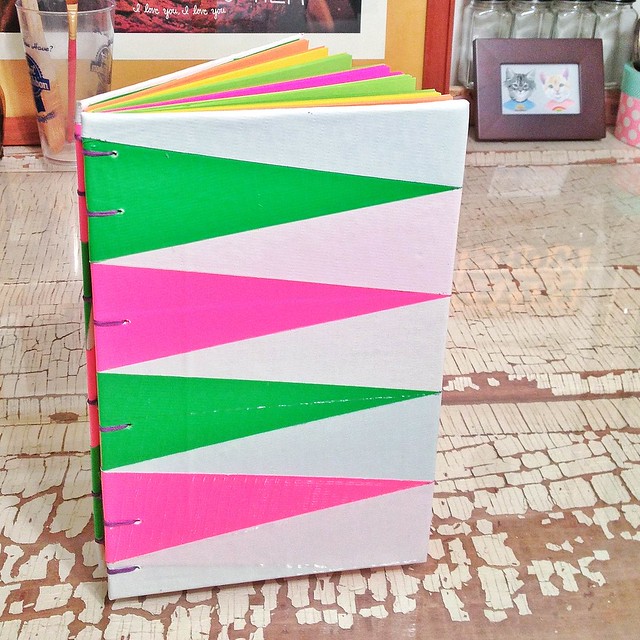 Custom Rainbow Journal with Duct Tape Covers