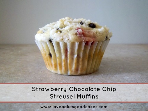 Strawberry Chocolate Chip Streusel Muffins