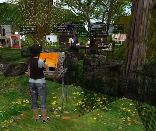Virtual painting in a virtual world
