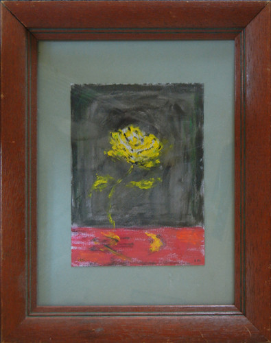 DSCN7822 - Yellow Rose, framed - 500