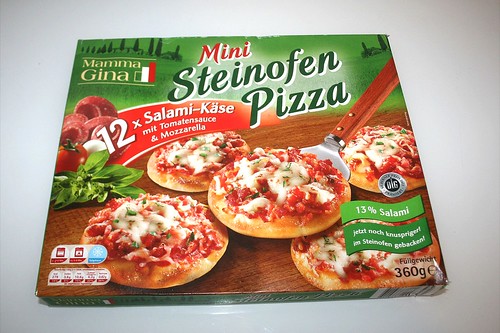 01 - Mamma Gina Mini Steinofen Pizza - Verpackung vorne / Boxing front