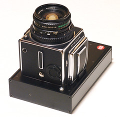 It is put on to HASSELBLAD body
