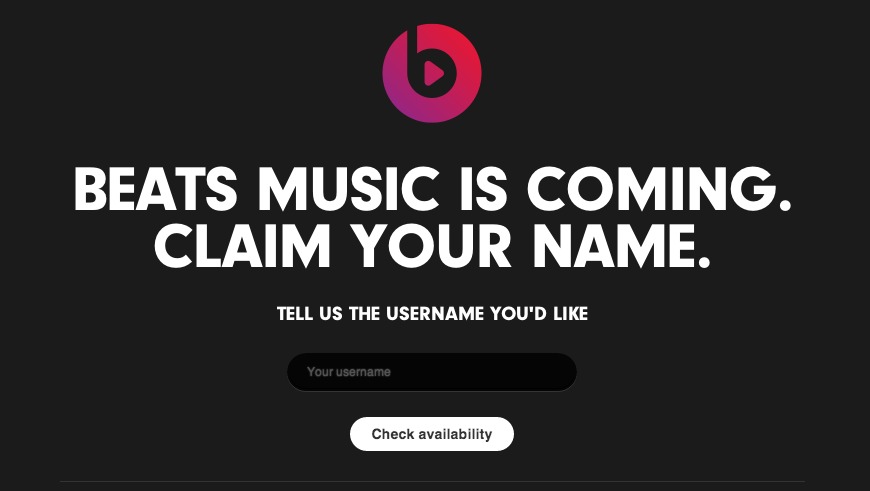 Beats Music  Claim Your Name