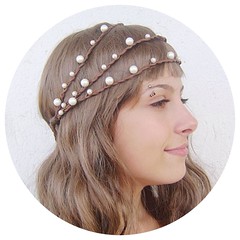 Hippie Wedding Pearl Headband