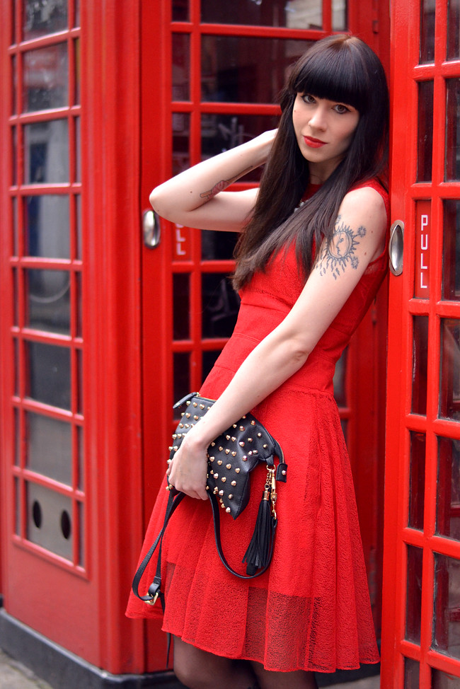 Red Carven dress blogger 10
