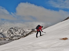 Tilden Climbing the Snow on Meeker Ridge