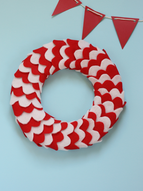 DIY Holiday - Candy Cane Wreath Tutorial
