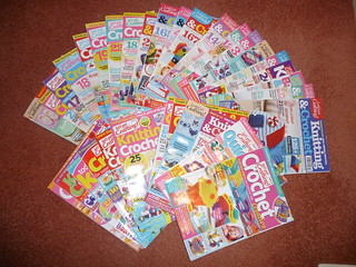 Let's Get Crafting Crocheting and Knitting. For Sale £1.00 each magazine plus postage.