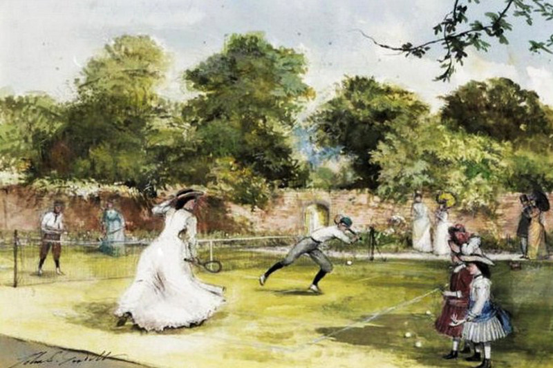A Game of Tennis by John Strickland Goodall
