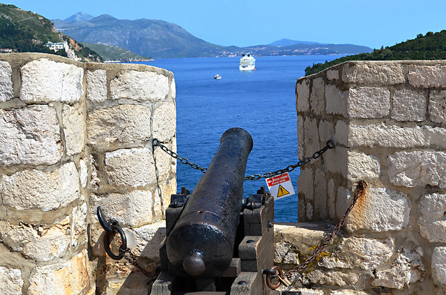 Cannon and Cruise Ship, Dubrovnik