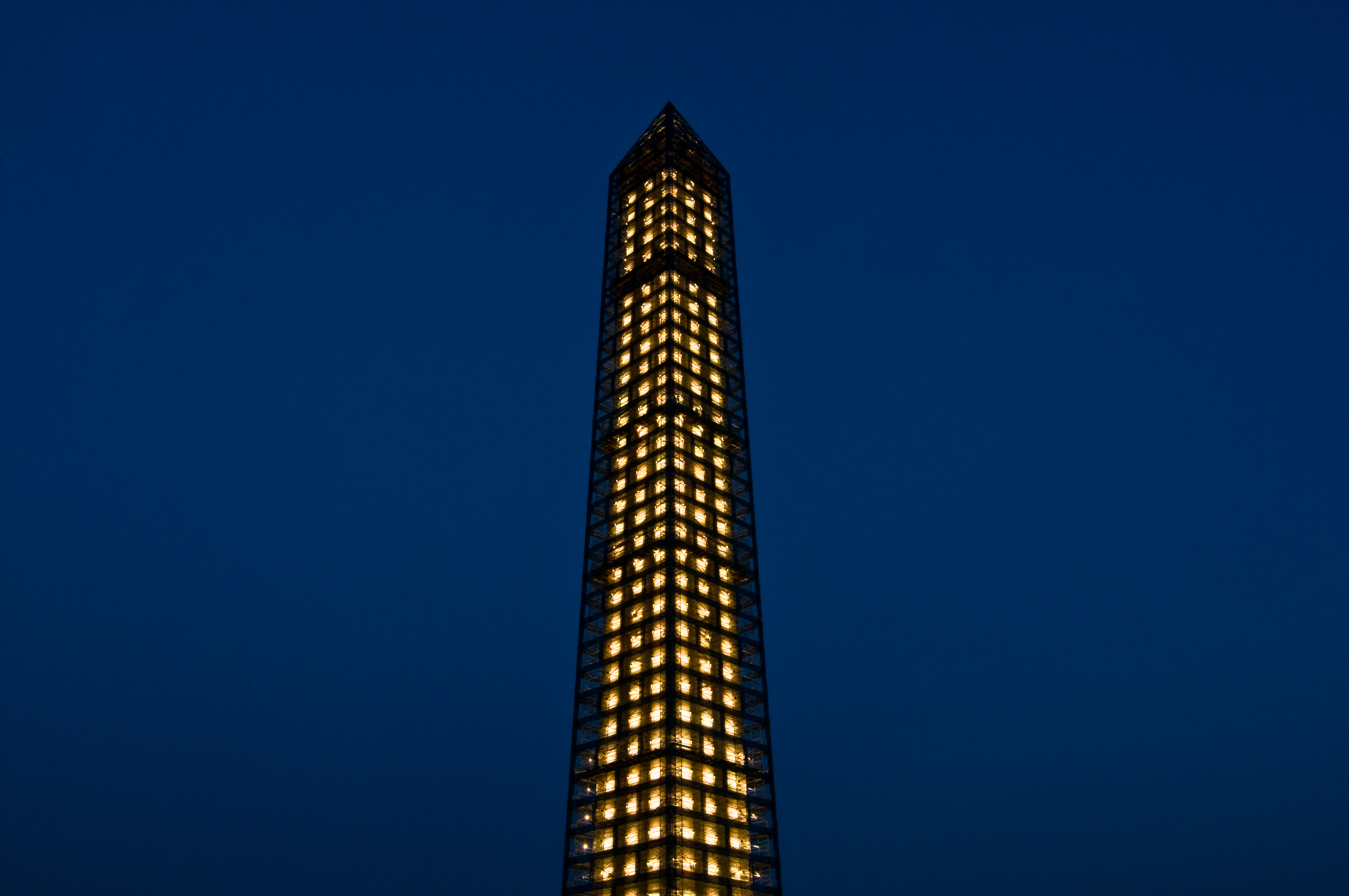 Washington Monument - Encased in Steel & Light - 07-16-13