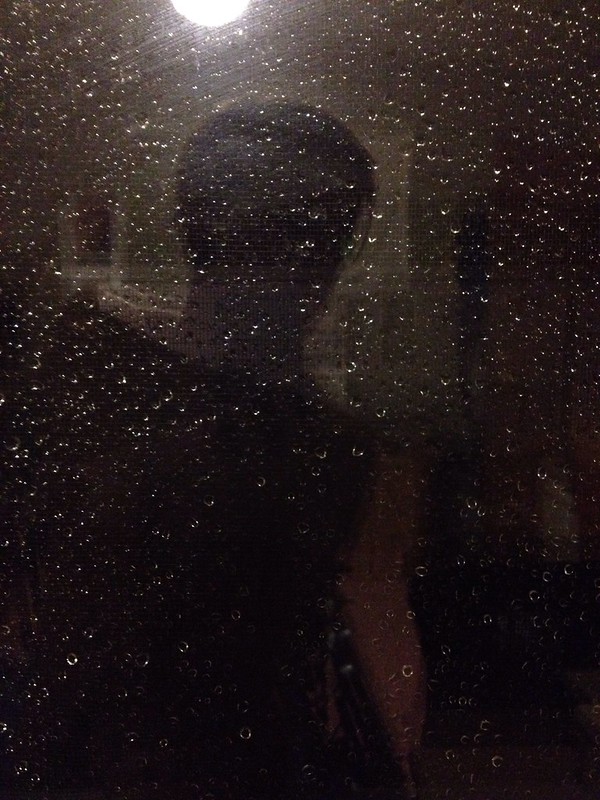 rainy window silhouette
