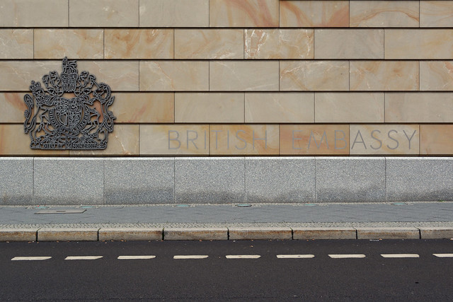 Lettering on the British Embassy in Berlin