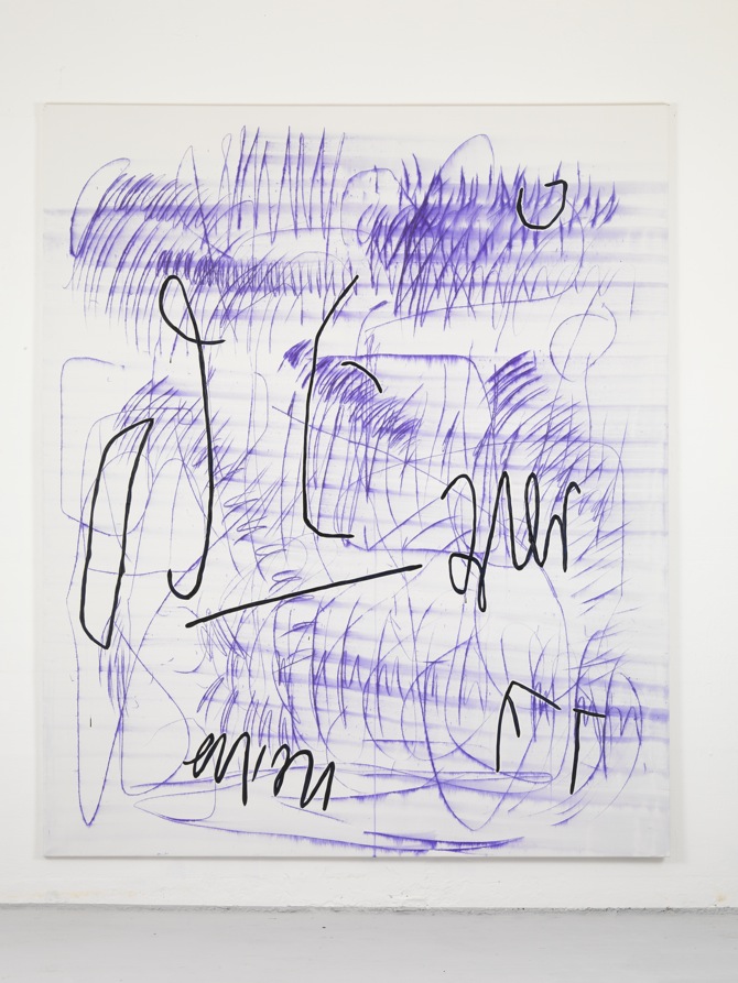 12 Jana Schröder, Spontacts, L 7, 2012, 240 x 200 cm, Kopierstift und Öl auf Leinwand