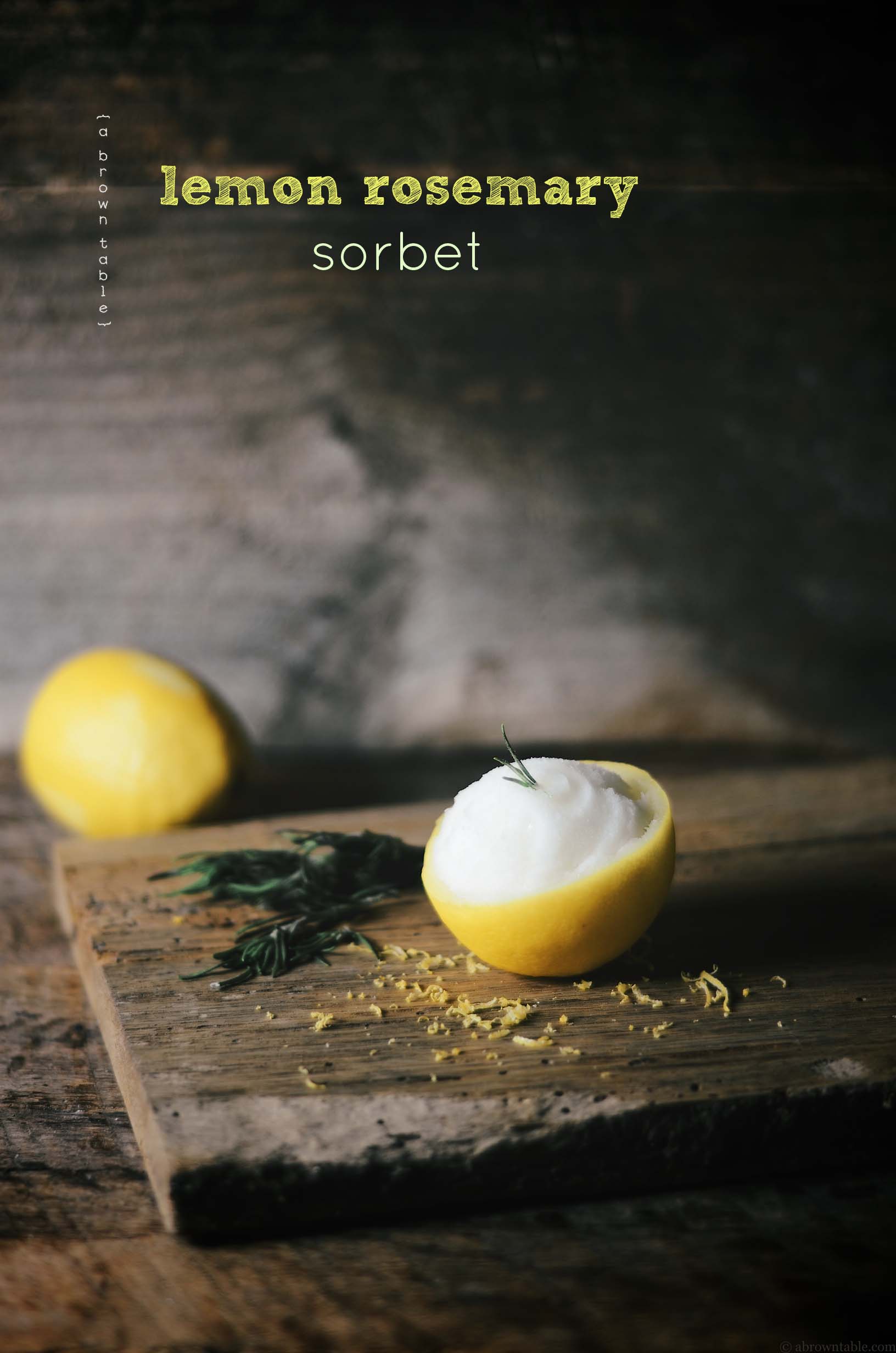lemon and rosemary sorbet