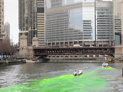 2014 St Patrick's Day Green Chicago River