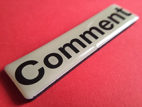 Comment blog button - Please credit by linking to http://www.reviewconnection.co.uk