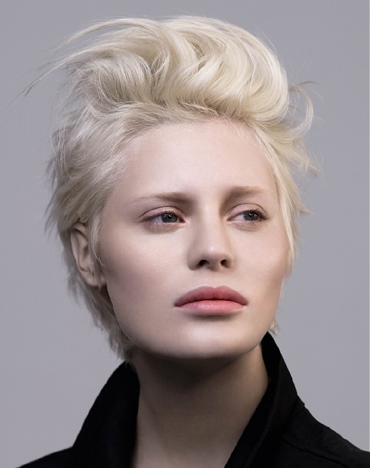 Short platinum hair by Jean Marc Joubert at Estetica via UKhairdressers