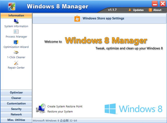 Windows 8 Manager v1.1.7