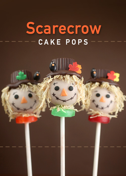 Scarecrow Cake Pops by Bakerella