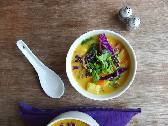 thai inspired coconut quinoa soup