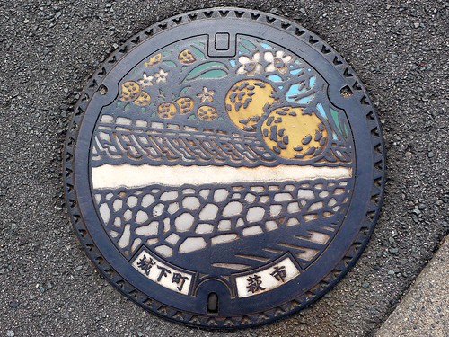 Hagi city Yamaguchi pref, manhole cover （山口県萩市のマンホール）