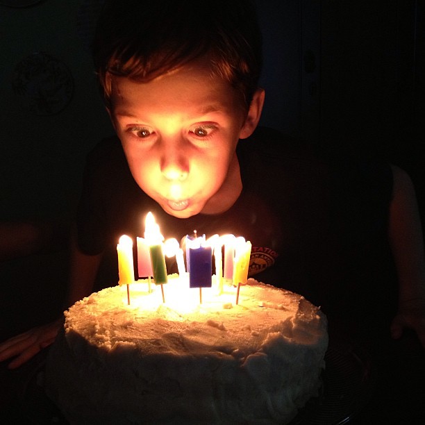 Skyler is turning 10 tomorrow. I became a mama at 19 and couldn't imagine how I'd survive. Now I can't believe how #blessed I've been! Happy #birthday sweet Skyler you're one amazing boy! #cake #candles #nofilter