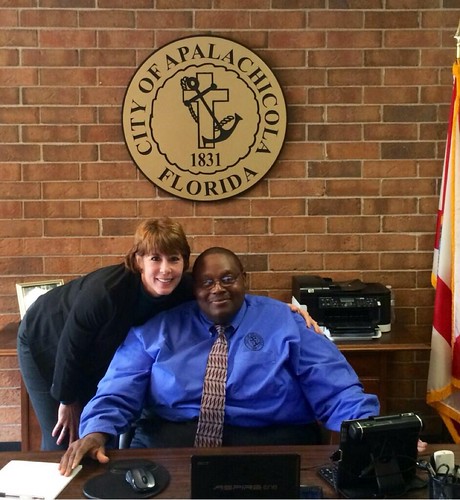 Mayor Johnson and U.S. Congressional candidate Gwen Graham by Apalachicola Mayor Van W. Johnson, Sr.