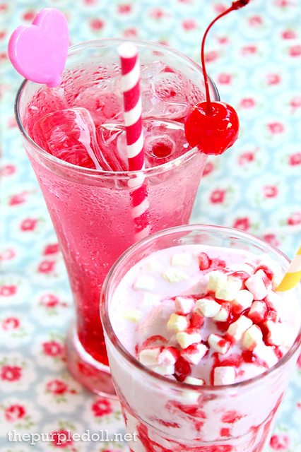 Shirley Temple (P88) and Pink Strawberry Milkshake (P98)