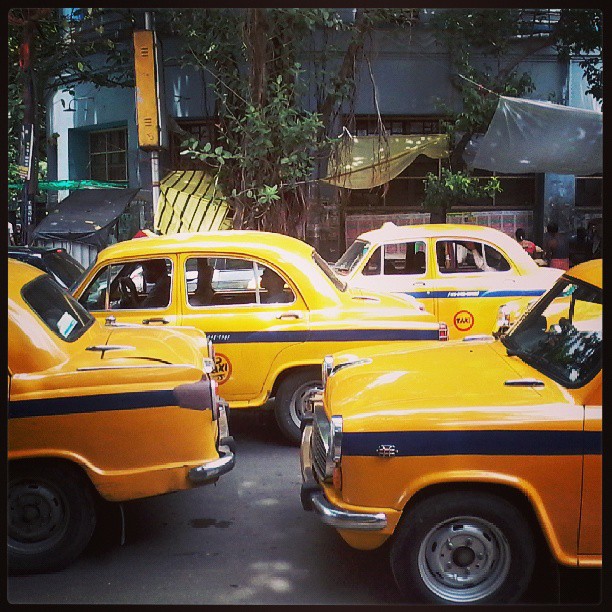 Loving the yellow cabs here in Kolkata (Calcutta).