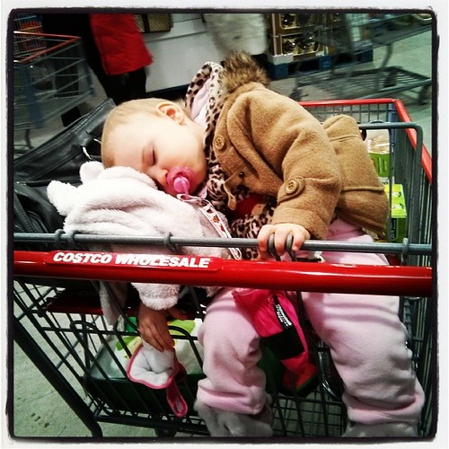 Someone was a tad tired at #Costco this afternoon. #MomOfTheYear