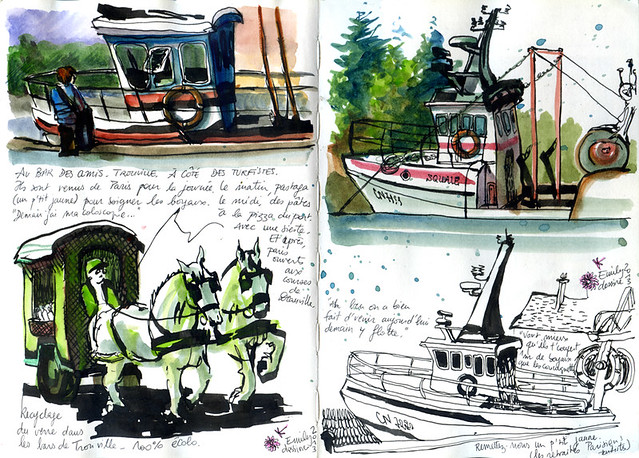 Normandy Holidays Homework #4 - Trouville fishermen and garbage horses