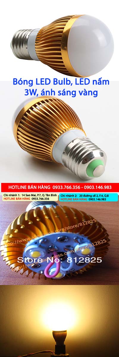 Bán bóng led búp (bulb), đèn nấm SMD 3528 siêu sáng giá rẻ nhất 2014