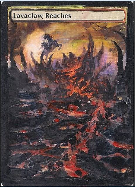 Lavaclaw Reaches altered art Magic cards alteration artwork