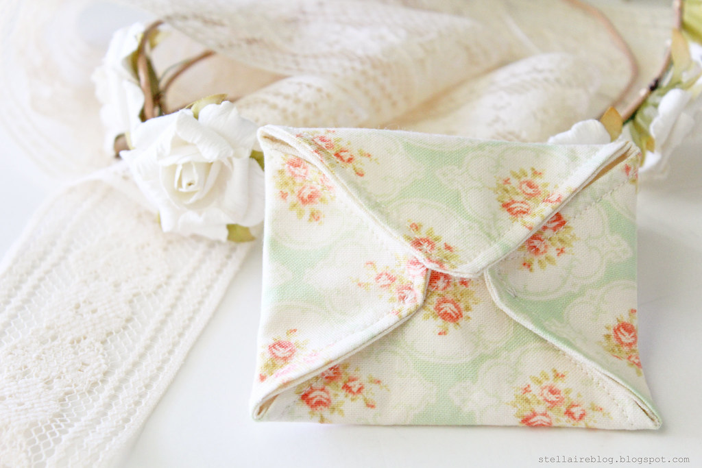 floral fabric envelope